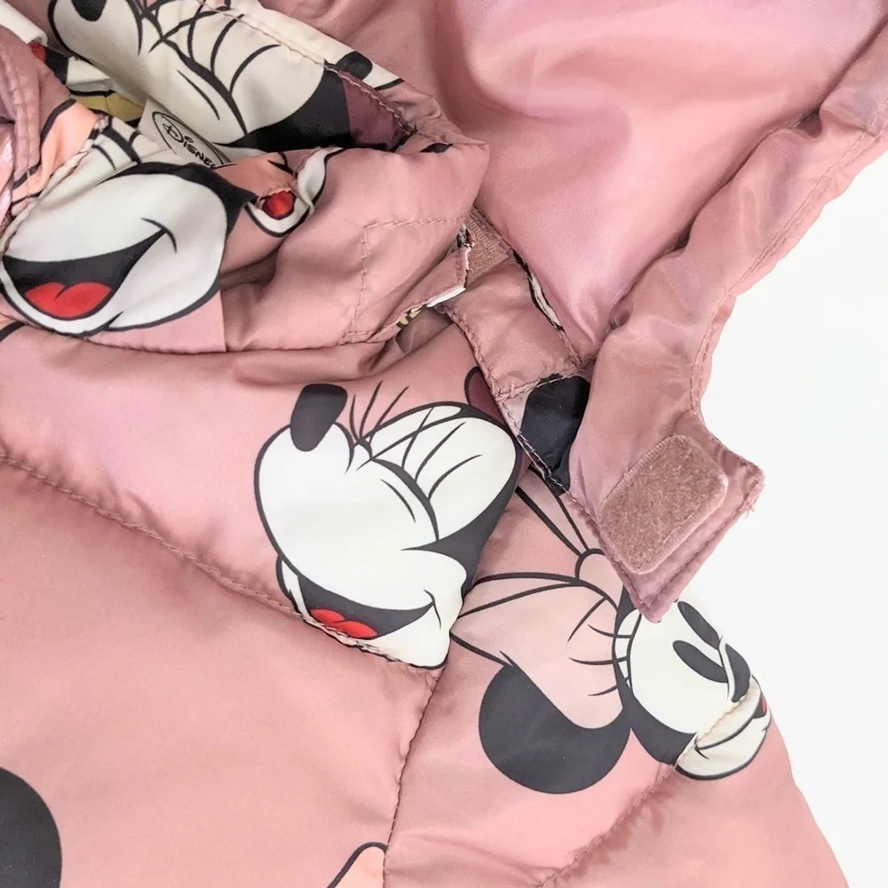 Baby Girls H&M Minnie Mouse Patterned Puffer Jacket